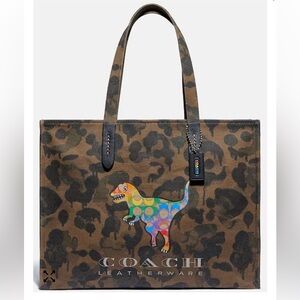 Coach Brown Signature Rexy Pride Canvas Tote
